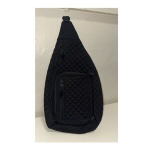 Vera Bradley Quilted Black Sling Bag